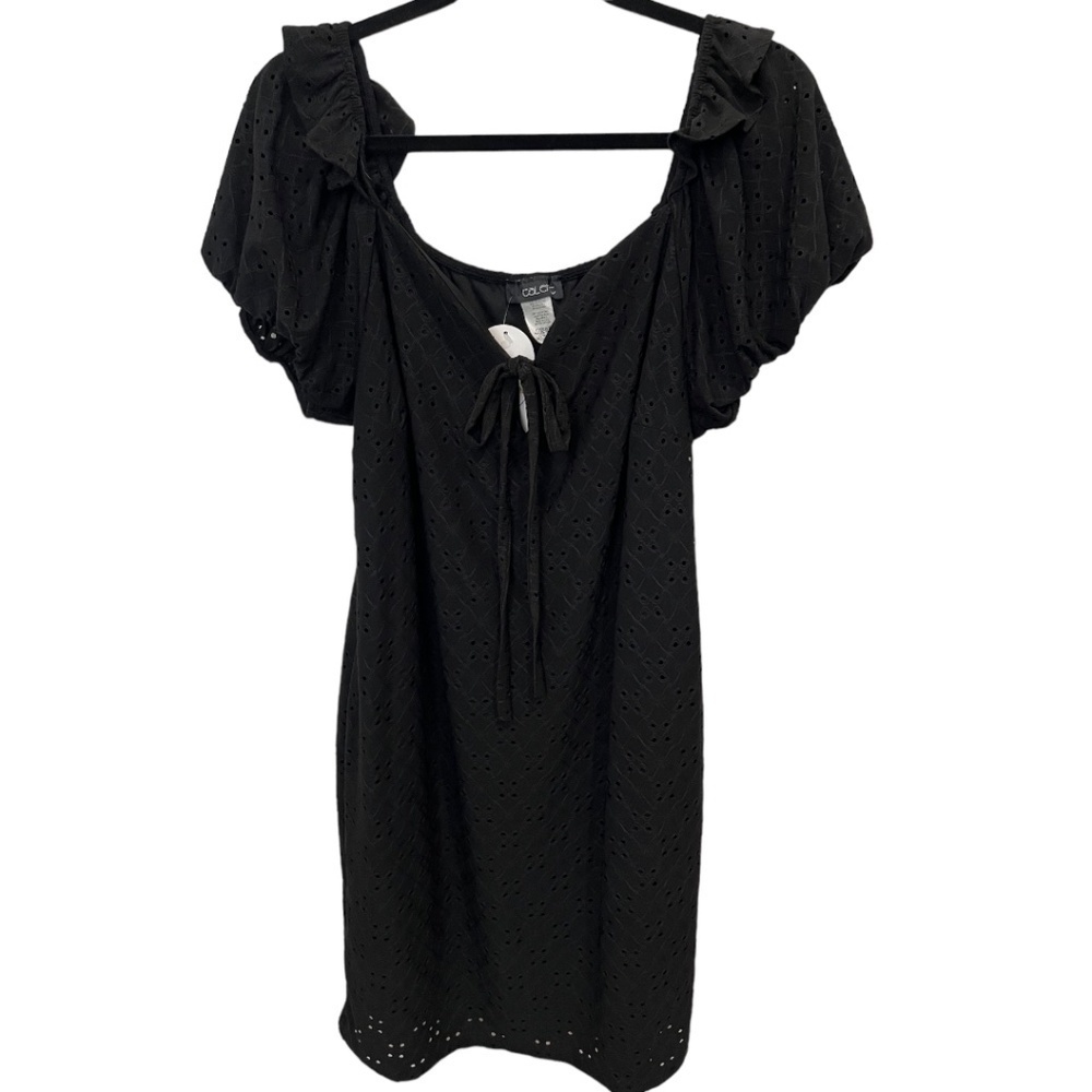 TALENT by Rosie Daze Boutique Black Eyelet Short Sleeve Lined Dress 2X NWT